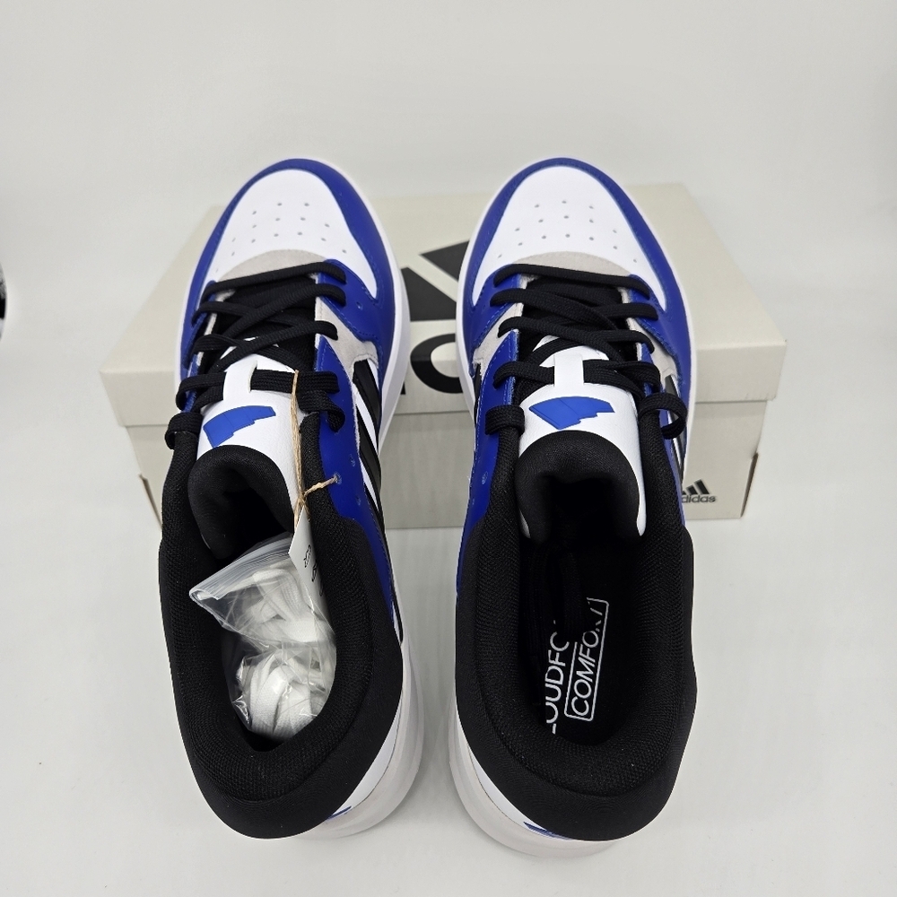New adidas Court 24 'White Black Semi Lucid Blue' Men's Shoes Size 12.5 - Picture 5 of 8
